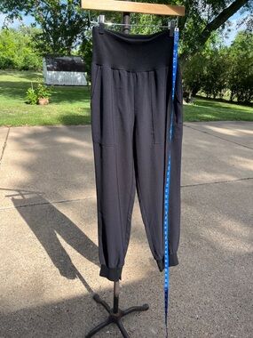 Black High-Waist Drawstring Jogger Pants